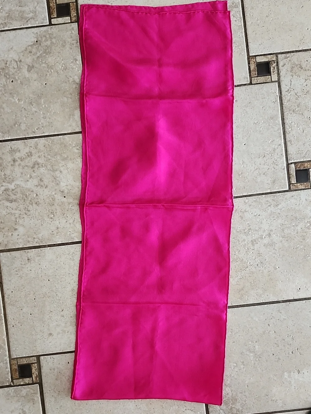 Bright Fuchsia Silk Scarf